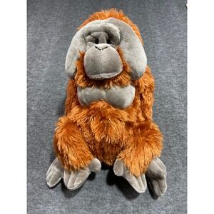 Wild Republic Orangutan Plush Orange Shaggy Realistic Jungle Primate Toy 11 Inch
